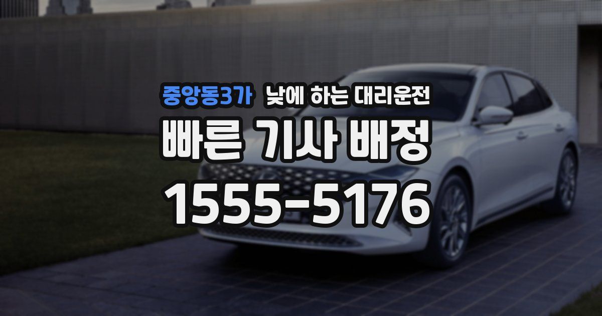중앙동3가 낮에 하는 대리운전