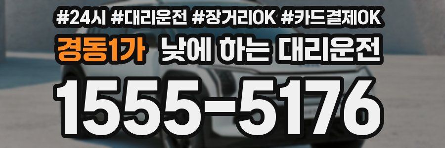 경동1가 낮에 하는 대리운전