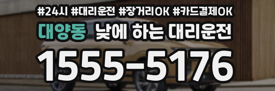 대양동 낮에 하는 대리운전
