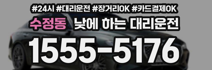 수정동 낮에 하는 대리운전