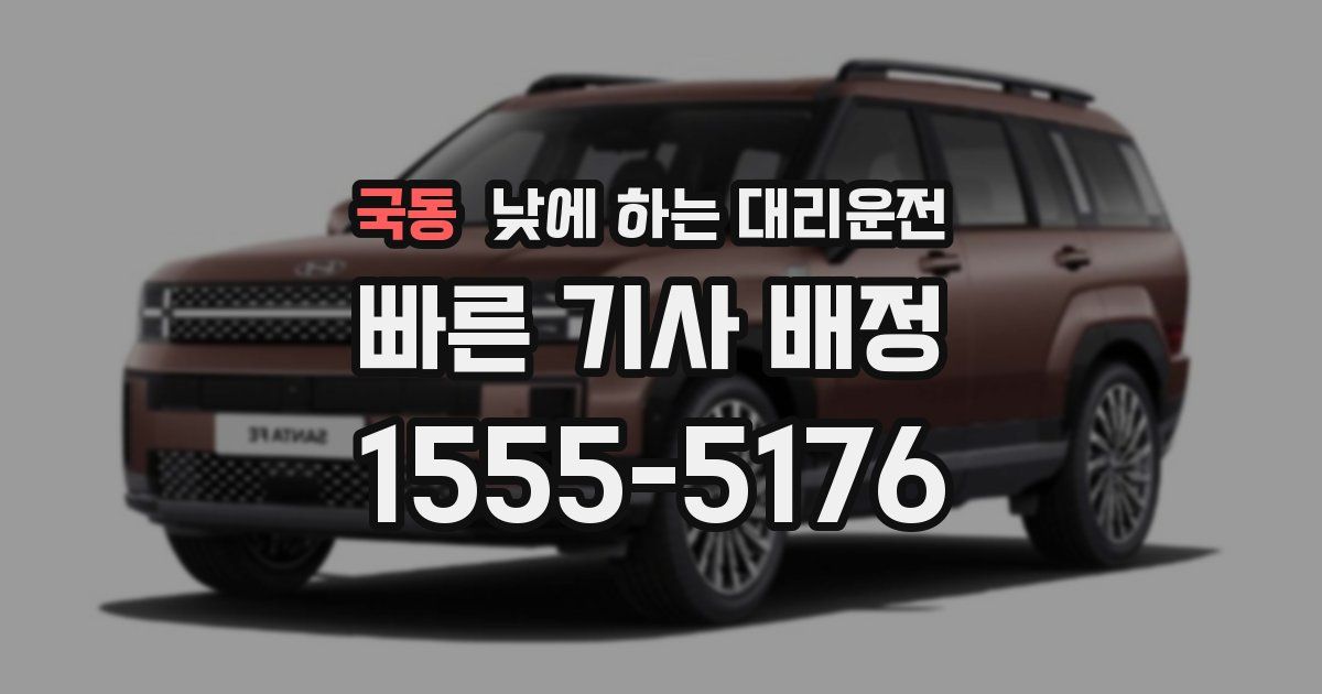 국동 낮에 하는 대리운전