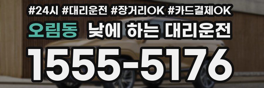 오림동 낮에 하는 대리운전