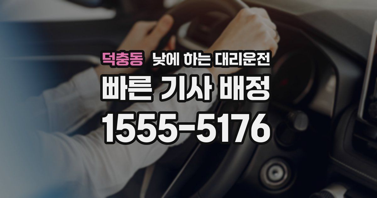 덕충동 낮에 하는 대리운전