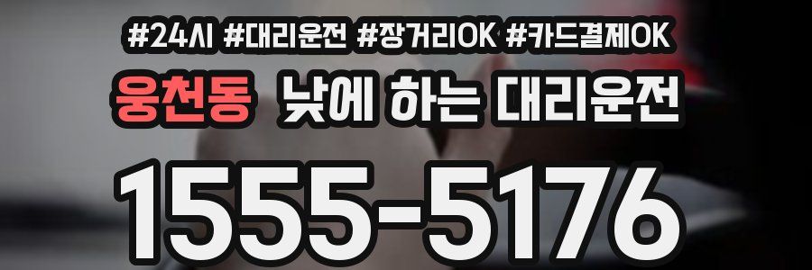 웅천동 낮에 하는 대리운전