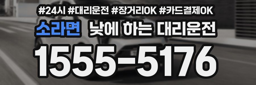소라면 낮에 하는 대리운전
