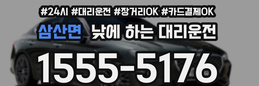 삼산면 낮에 하는 대리운전