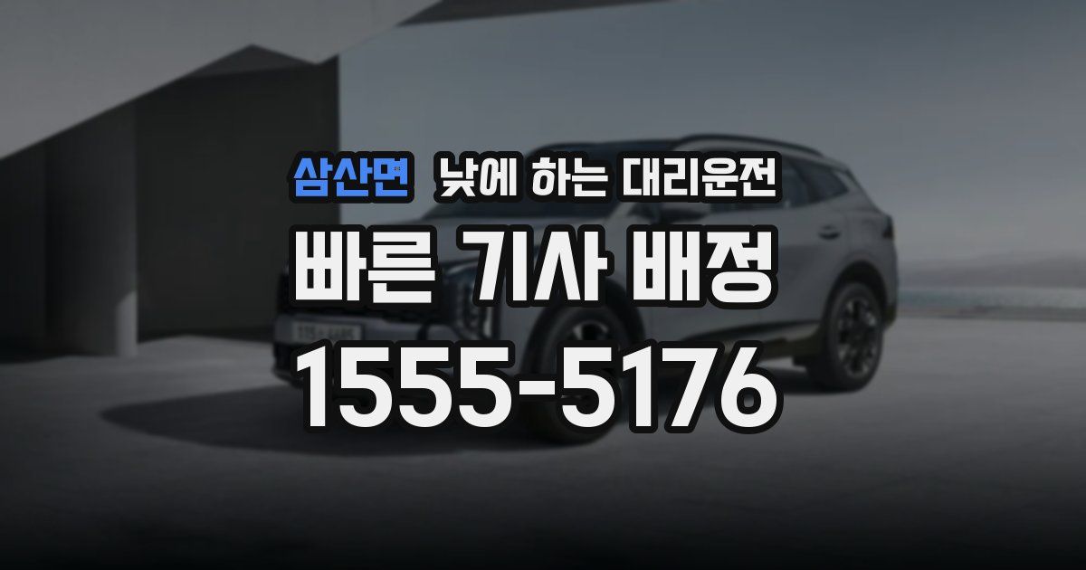 삼산면 낮에 하는 대리운전