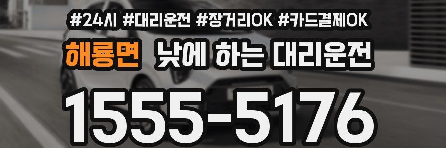 해룡면 낮에 하는 대리운전