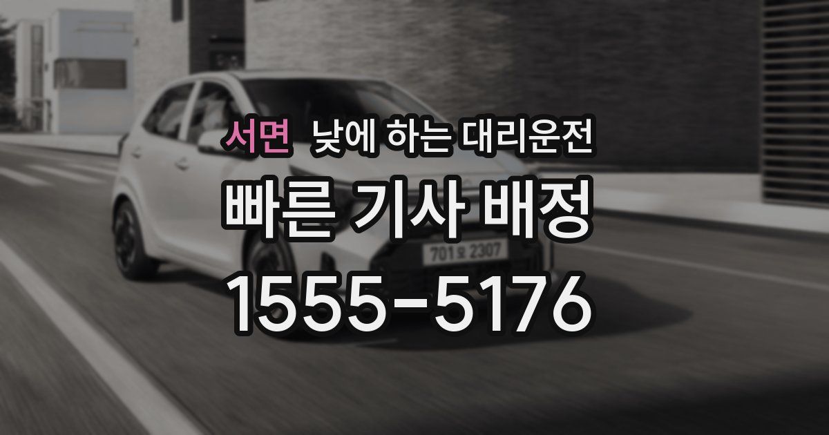 서면 낮에 하는 대리운전
