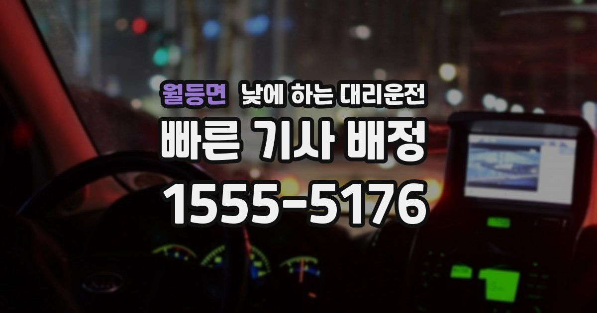 월등면 낮에 하는 대리운전