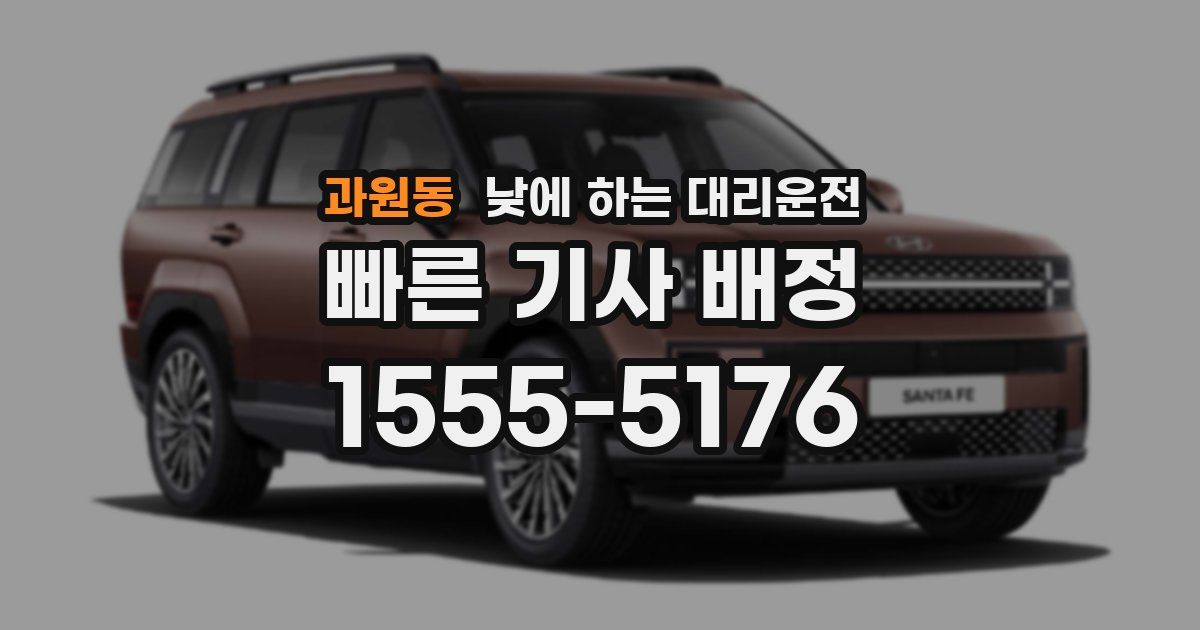 과원동 낮에 하는 대리운전