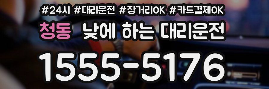 청동 낮에 하는 대리운전