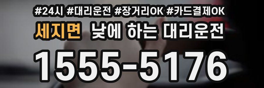 세지면 낮에 하는 대리운전