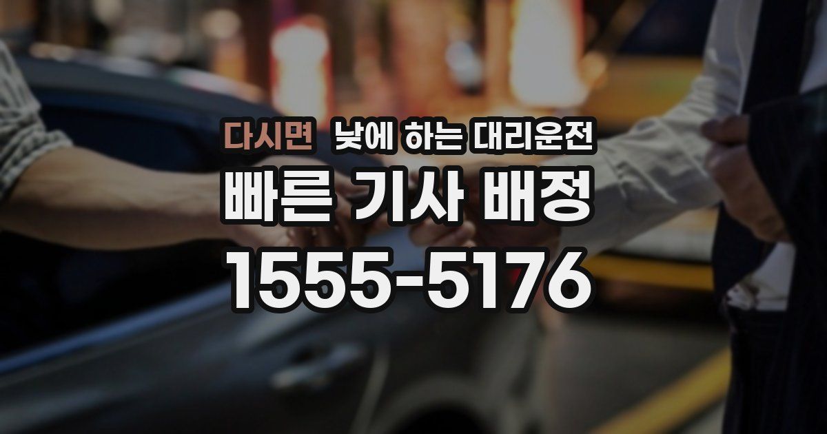 다시면 낮에 하는 대리운전