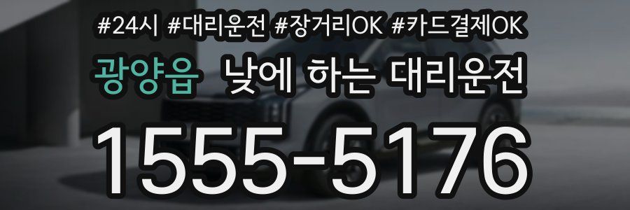 광양읍 낮에 하는 대리운전