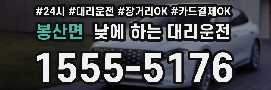 봉산면 낮에 하는 대리운전