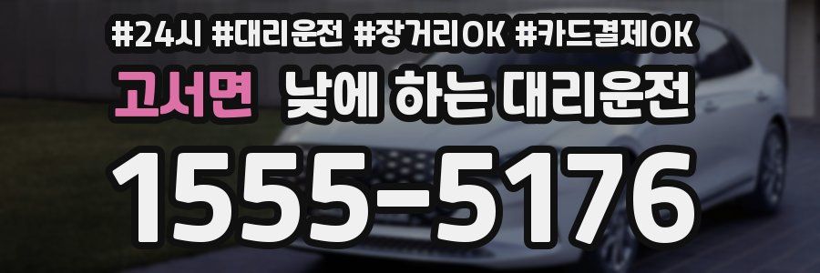 고서면 낮에 하는 대리운전