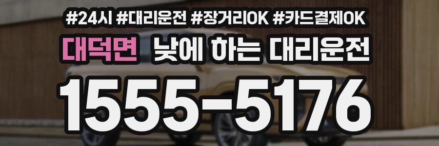 대덕면 낮에 하는 대리운전