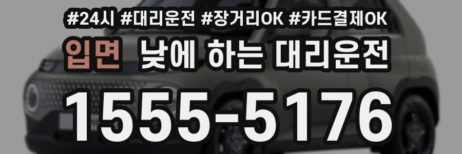 입면 낮에 하는 대리운전