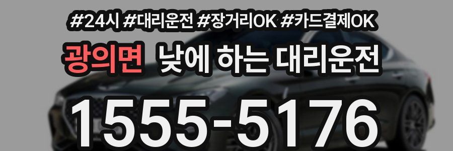 광의면 낮에 하는 대리운전