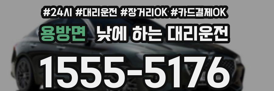용방면 낮에 하는 대리운전