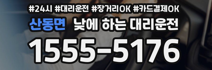 산동면 낮에 하는 대리운전