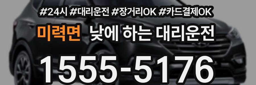 미력면 낮에 하는 대리운전