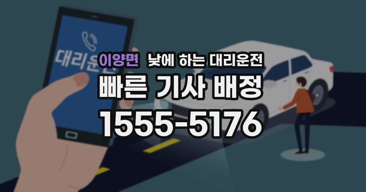 이양면 낮에 하는 대리운전