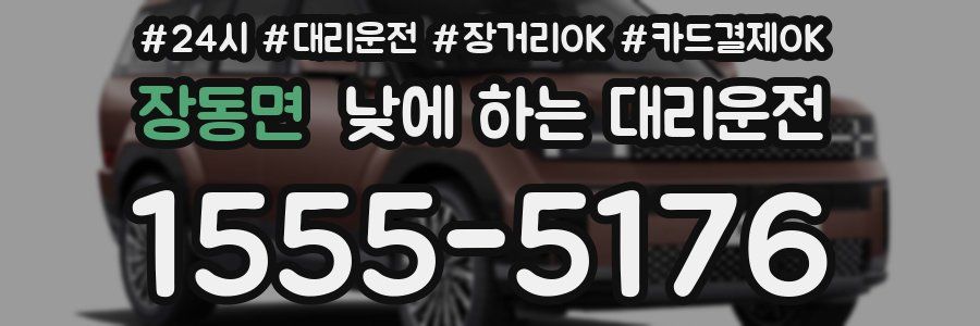 장동면 낮에 하는 대리운전