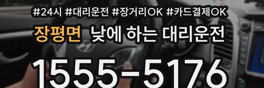 장평면 낮에 하는 대리운전