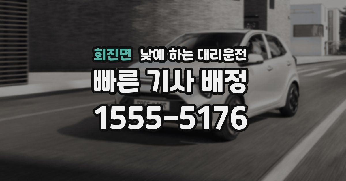회진면 낮에 하는 대리운전