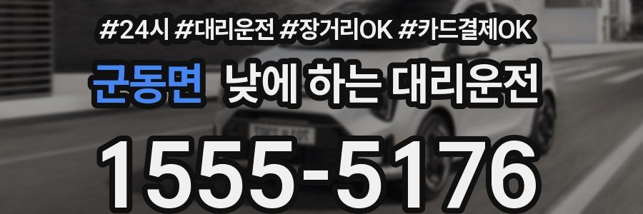 군동면 낮에 하는 대리운전