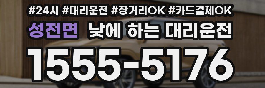 성전면 낮에 하는 대리운전