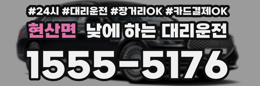 현산면 낮에 하는 대리운전