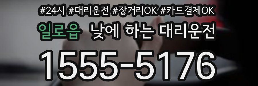 일로읍 낮에 하는 대리운전