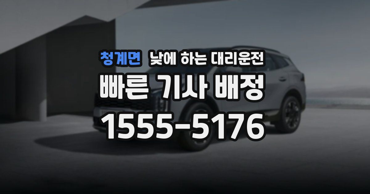 청계면 낮에 하는 대리운전