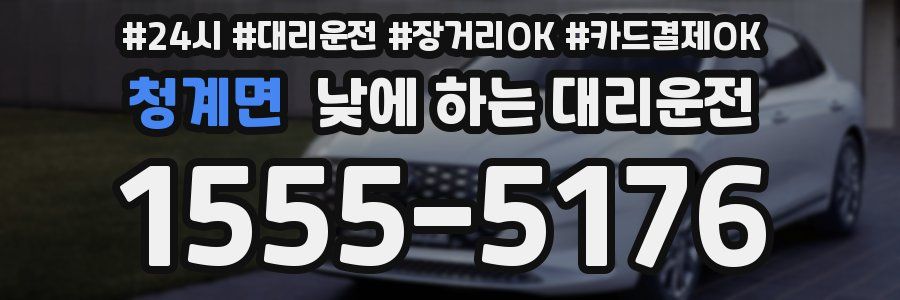 청계면 낮에 하는 대리운전