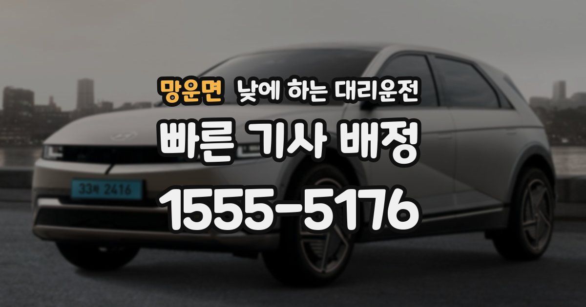 망운면 낮에 하는 대리운전