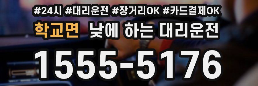 학교면 낮에 하는 대리운전
