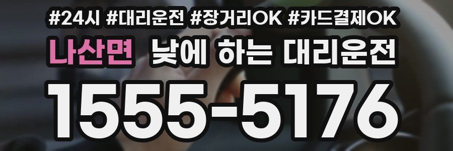나산면 낮에 하는 대리운전
