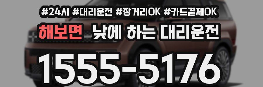 해보면 낮에 하는 대리운전