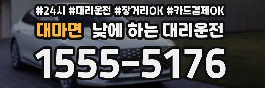 대마면 낮에 하는 대리운전