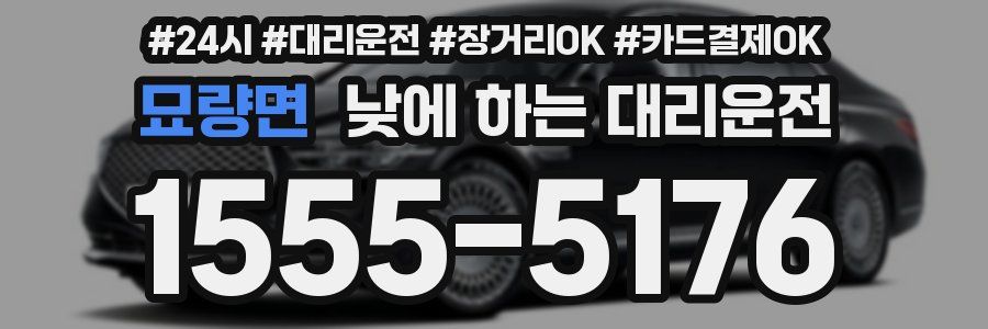 묘량면 낮에 하는 대리운전