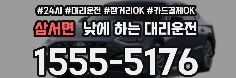 삼서면 낮에 하는 대리운전