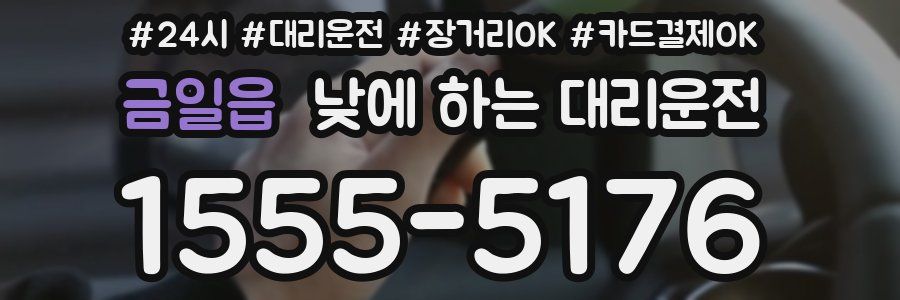 금일읍 낮에 하는 대리운전