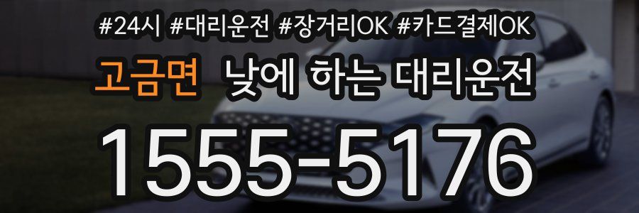 고금면 낮에 하는 대리운전