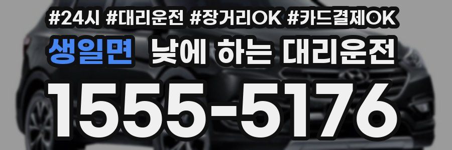 생일면 낮에 하는 대리운전