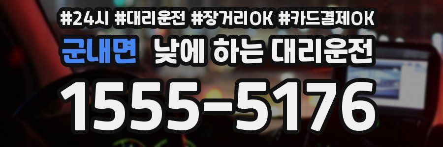군내면 낮에 하는 대리운전