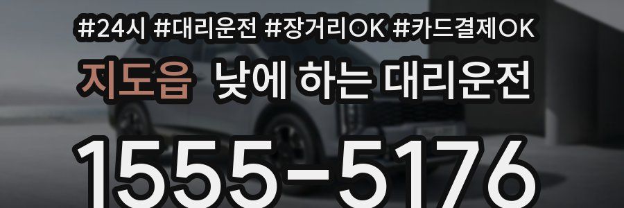 지도읍 낮에 하는 대리운전