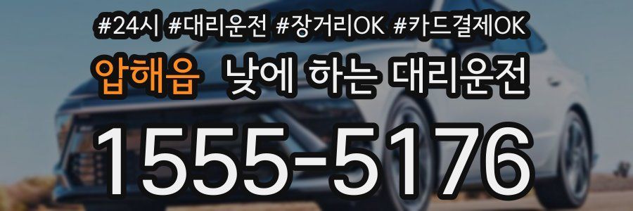 압해읍 낮에 하는 대리운전